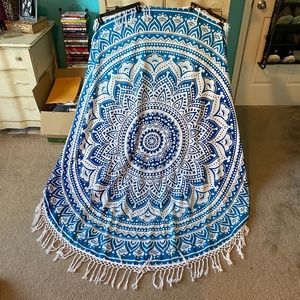 DONATING ON 11/18 | Blue floral circular fabric
